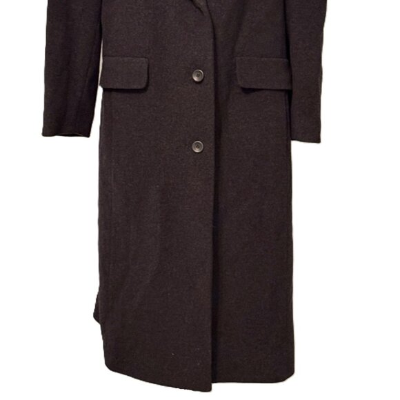 Forecaster Of Boston Womens Wool Cashmere Gray Long Coat 14 Classic Film Noir - Picture 3 of 9
